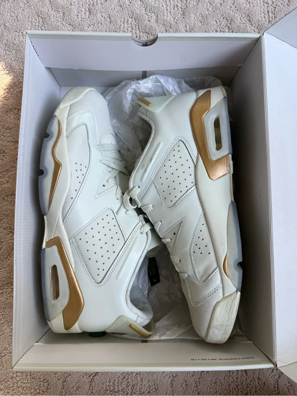 AIRJORDAN 6 RETRO LOW GC SPRUCE AURA/METALLIC GOLD
